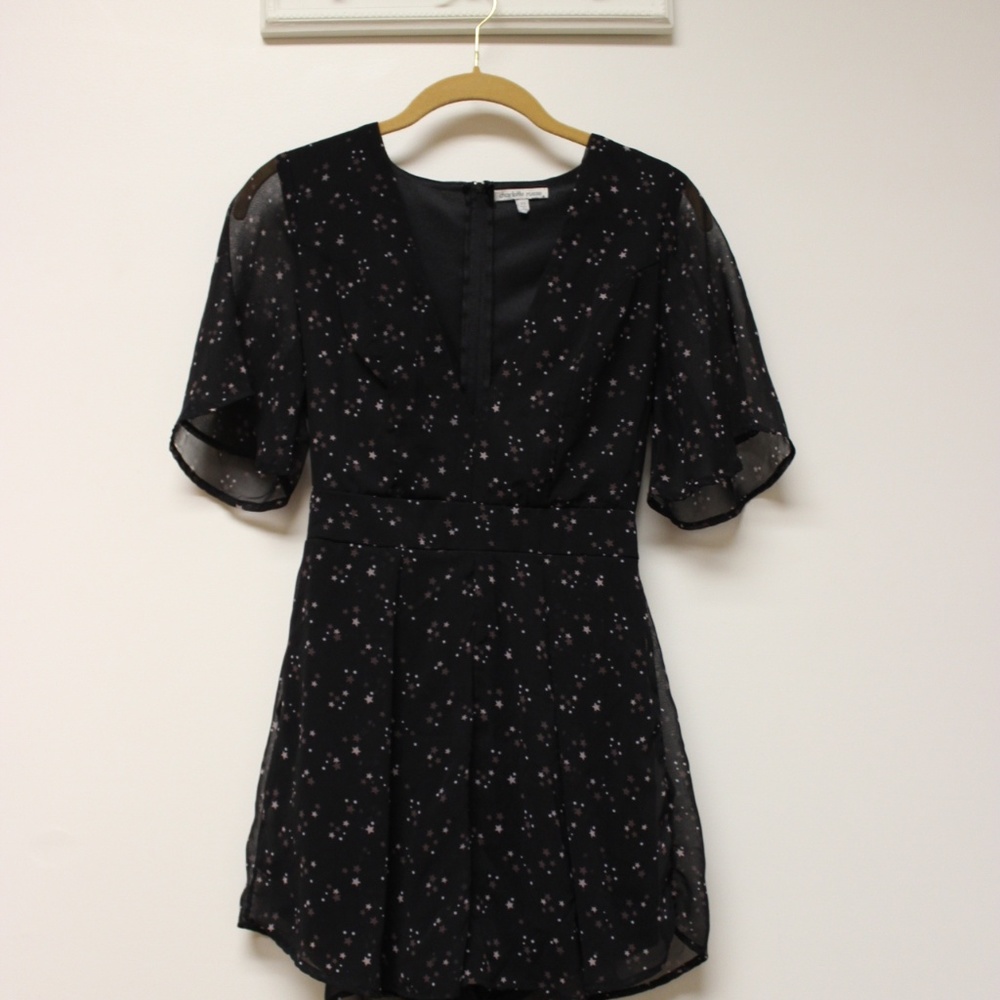Black Patterned Romper